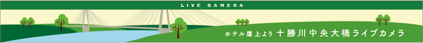 ホテル屋上より 十勝川中央大橋ライブカメラ